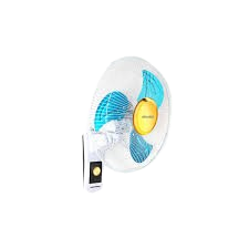 Ventilateur mural 16 pouces blanc et bleu
