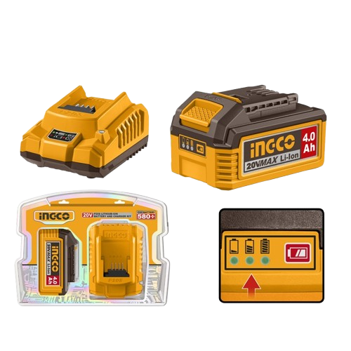 Kit batterie + chargeur INGCO 20V 4.0Ah