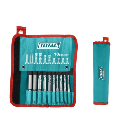 Coffret 10 forets burins SDS-Plus TOTAL TACSD19101