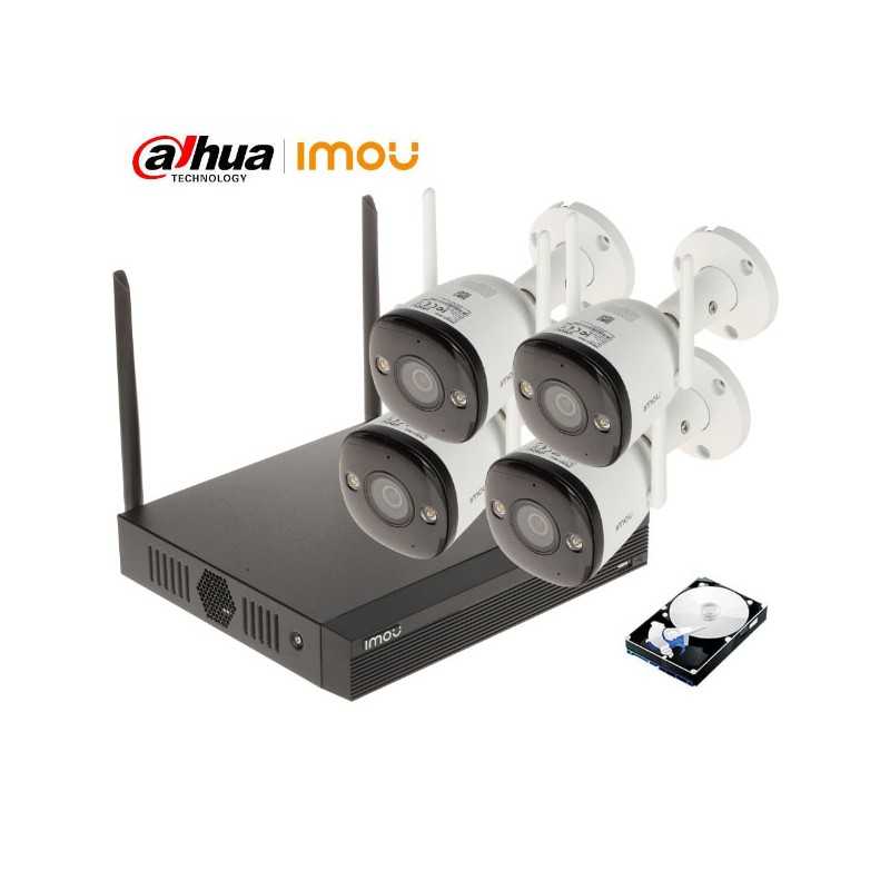 Kit surveillance WiFi 4 caméras Imou NVR complet