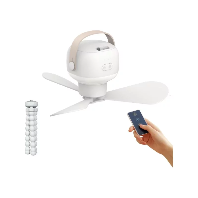 Ventilateur rechargeable 10" avec télécommande et batterie Li-ion