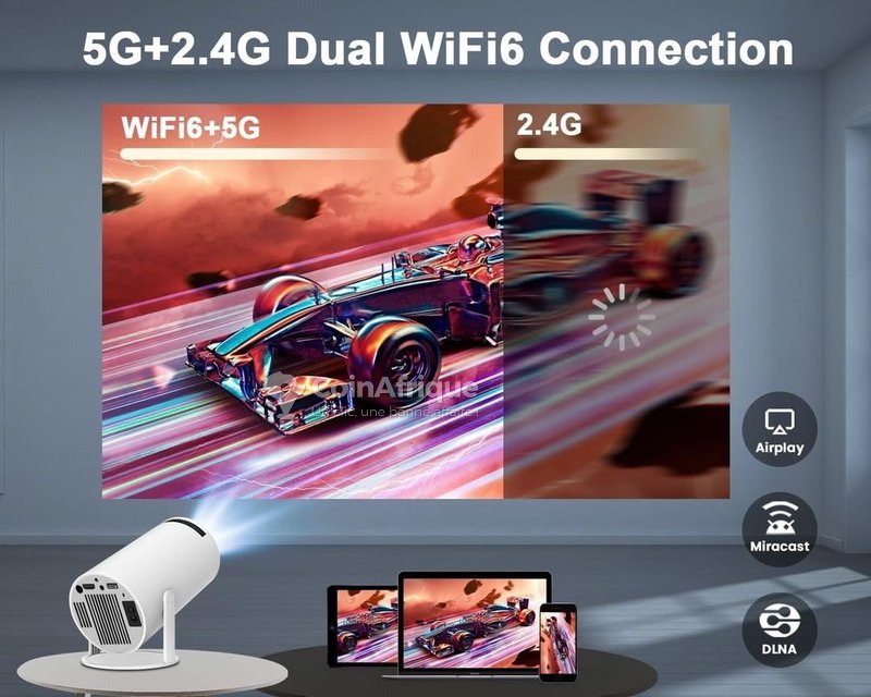 Vidéoprojecteur Android 4K WiFi 6 - 12000 lumens
