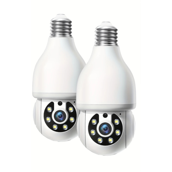 Caméra de surveillance ampoule Wi-Fi 2MP 360° vision nocturne
