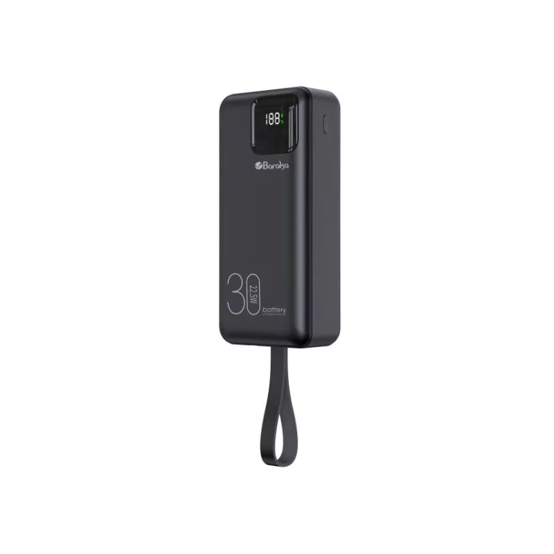 Power Bank 30000mAh Baraka - Noir, multi-sorties