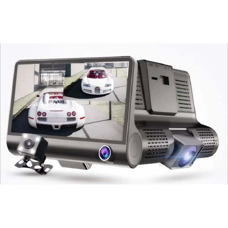 Dashcam 3 caméras Full HD 1080P pour voiture