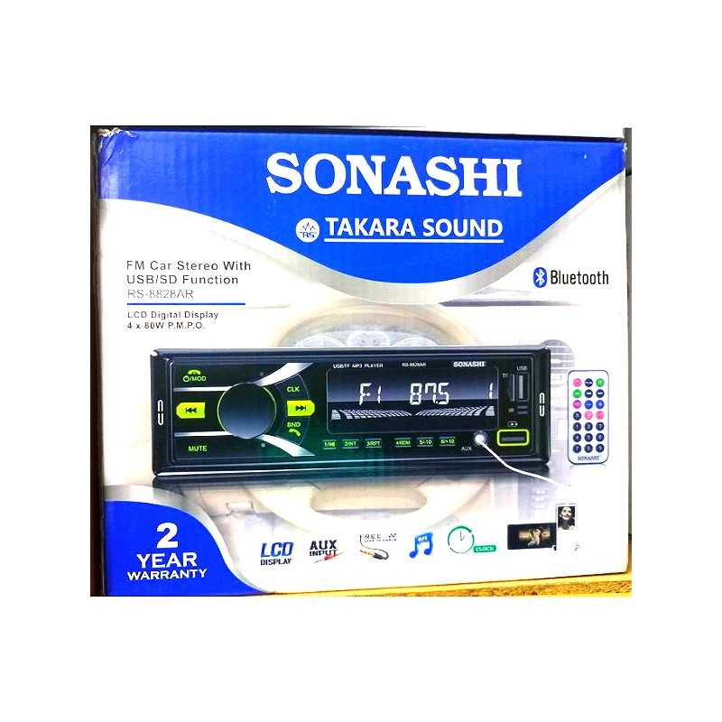 Autoradio Bluetooth Sonashi RS-8828AR avec USB et support